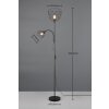 Reality HAVAL Staande lamp Zwart, 2-lichts