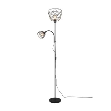 Reality HAVAL Staande lamp Zwart, 2-lichts