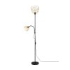 Reality HAVAL Staande lamp Zwart-Goud, 2-lichts