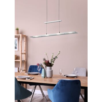 Reality MILOS Hanglamp LED Nikkel mat, 4-lichts