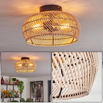 Brandala Plafondlamp 30 cm Zwart, 2-lichts