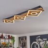 Taboneira Plafondlamp LED Natuurlijke kleuren, Zwart, 3-lichts