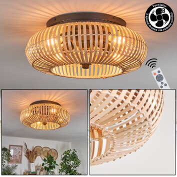 Mulstrand Plafondlamp 50 cm Zwart, 4-lichts, Afstandsbediening