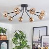 Chehalis Plafondlamp - Glas 10 cm Goud, Zwart, 8-lichts