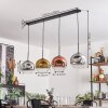 Ripoll Hanger - Glas 25 cm Chroom, Goud, Duidelijk, Koperkleurig, Rookkleurig, 4-lichts