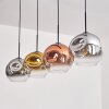 Ripoll Hanger - Glas 25 cm Chroom, Goud, Duidelijk, Koperkleurig, Rookkleurig, 4-lichts