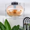 Apedo Plafondlamp - Glas 30 cm Amber, 1-licht