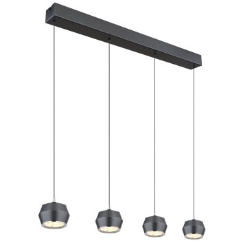 Globo MARTHY Hanger LED Grijs, 4-lichts