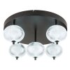 Globo AIDA Plafondlamp LED Zwart, 5-lichts