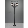 Trio Livenza Buiten staande lamp Zwart, 3-lichts