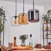 Lauden Hanger - Glas 25 cm Amber, Chroom, Duidelijk, 3-lichts