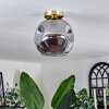 Ripoll Plafondlamp - Glas 25 cm Goud, Zwart, 1-licht