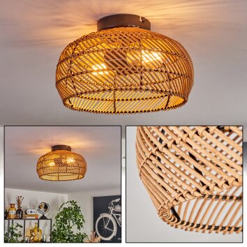 Brandala Plafondlamp 30 cm Zwart, 2-lichts