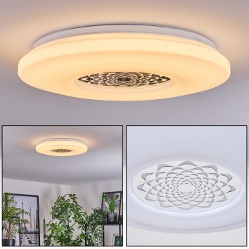 Kaas Plafondlamp LED Chroom, Wit, 1-licht