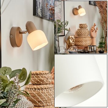 Sivol Muurlamp Beige, Zandkleurig, 1-licht