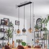 Vevino Hanglamp Amber, Duidelijk, Rookkleurig, 3-lichts