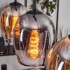 Vevino Hanglamp Amber, Duidelijk, Rookkleurig, 3-lichts