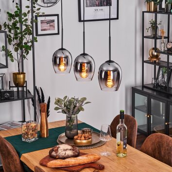 Vevino Hanglamp Zwart, 3-lichts