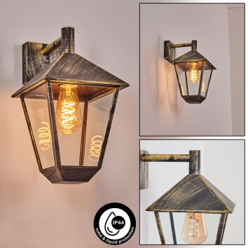 Anfei Wandlamp voor buiten Bruin, Goud, 1-licht