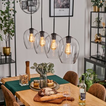 Vevino Hanglamp Zwart, 4-lichts