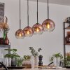 Koyoto Hanglamp Duidelijk, Koperkleurig, 4-lichts