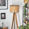 Ramila Staande lamp, Leeslamp Natuurlijke kleuren, Zwart, 1-licht