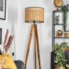 Ramila Staande lamp, Leeslamp Natuurlijke kleuren, Zwart, 1-licht