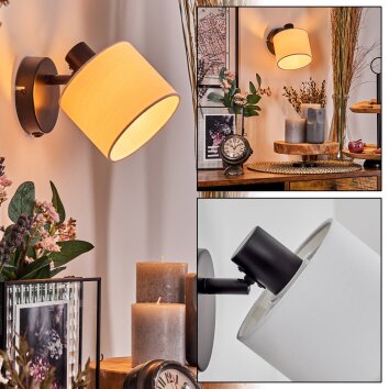 Bassagoda Wandlamp, Muurspot Zwart, 1-licht