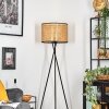 Ramila Staande lamp, Leeslamp Zwart, 1-licht