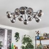 Gastor Plafondlamp 91 cm Chroom, Duidelijk, Rookkleurig, 12-lichts