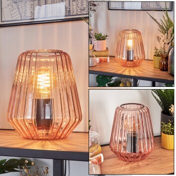 Telhais Tafellamp, Leeslamp Roze, Zwart, 1-licht