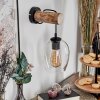 Vevino Wandlamp, Muurspot Natuurlijke kleuren, Zwart, 1-licht