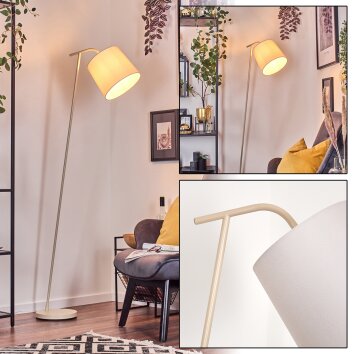 Nobar Staande lamp, Leeslamp Beige, 1-licht