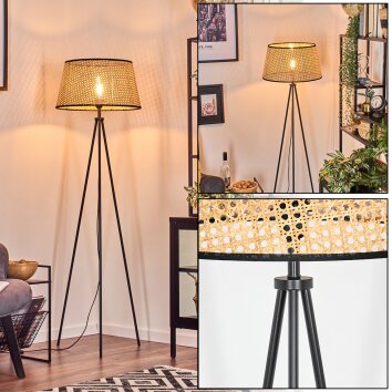 Ramila Staande lamp Natuurlijke kleuren, Zwart, 1-licht