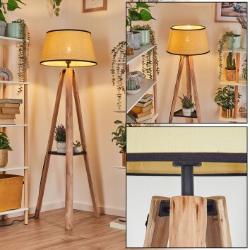 Chellas Staande lamp Natuurlijke kleuren, Zwart, 1-licht