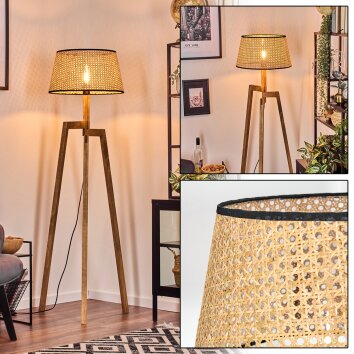 Ramila Staande lamp, Leeslamp Natuurlijke kleuren, 1-licht