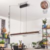 Carbellino Hanglamp LED Donkerbruin, Zwart, 1-licht