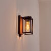 Portalis Wandlamp voor buiten Bruin, houtlook, Zwart, 1-licht, Bewegingsmelder