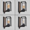 Portalis Wandlamp voor buiten Bruin, houtlook, Zwart, 1-licht, Bewegingsmelder