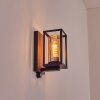 Portalis Wandlamp voor buiten Bruin, houtlook, Zwart, 1-licht, Bewegingsmelder