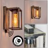 Portalis Wandlamp voor buiten Goud, Zwart, 1-licht, Bewegingsmelder