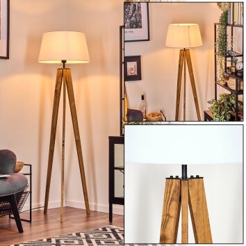 Bassagoda Staande lamp Natuurlijke kleuren, Zwart, 1-licht