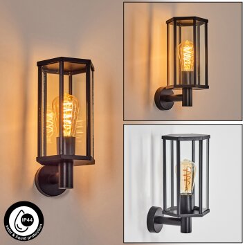 Monfanim Wandlamp voor buiten Zwart, 1-licht