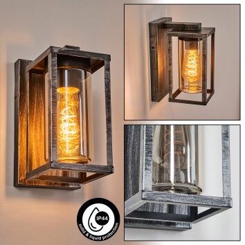 Portalis Wandlamp voor buiten Zwart, Zilver, 1-licht