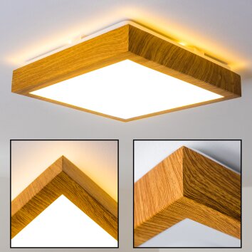 Sora Wood Plafondlamp LED Hout licht, 1-licht