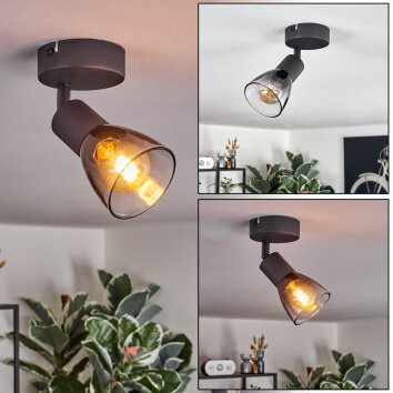 Medelim Plafondlamp, Plafondspot Zwart, 1-licht