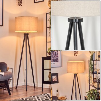 Flemming Staande lamp Zwart, 1-licht