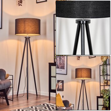 Flemming Staande lamp Zwart, 1-licht