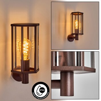 Monfanim Wandlamp voor buiten Roest, 1-licht