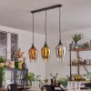 Ladrongueira Hanglamp Chroom, Goud, Duidelijk, Koperkleurig, Rookkleurig, 3-lichts